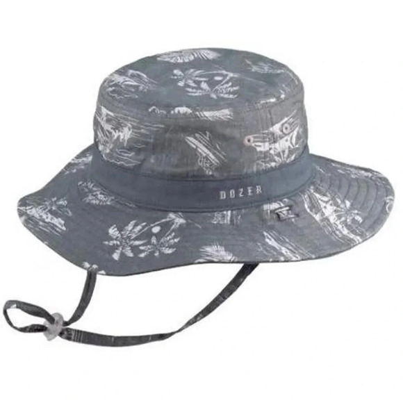 Dozer Hawaiian Print Boys Bucket Hat in Ryder Gray - Picture 1 of 5